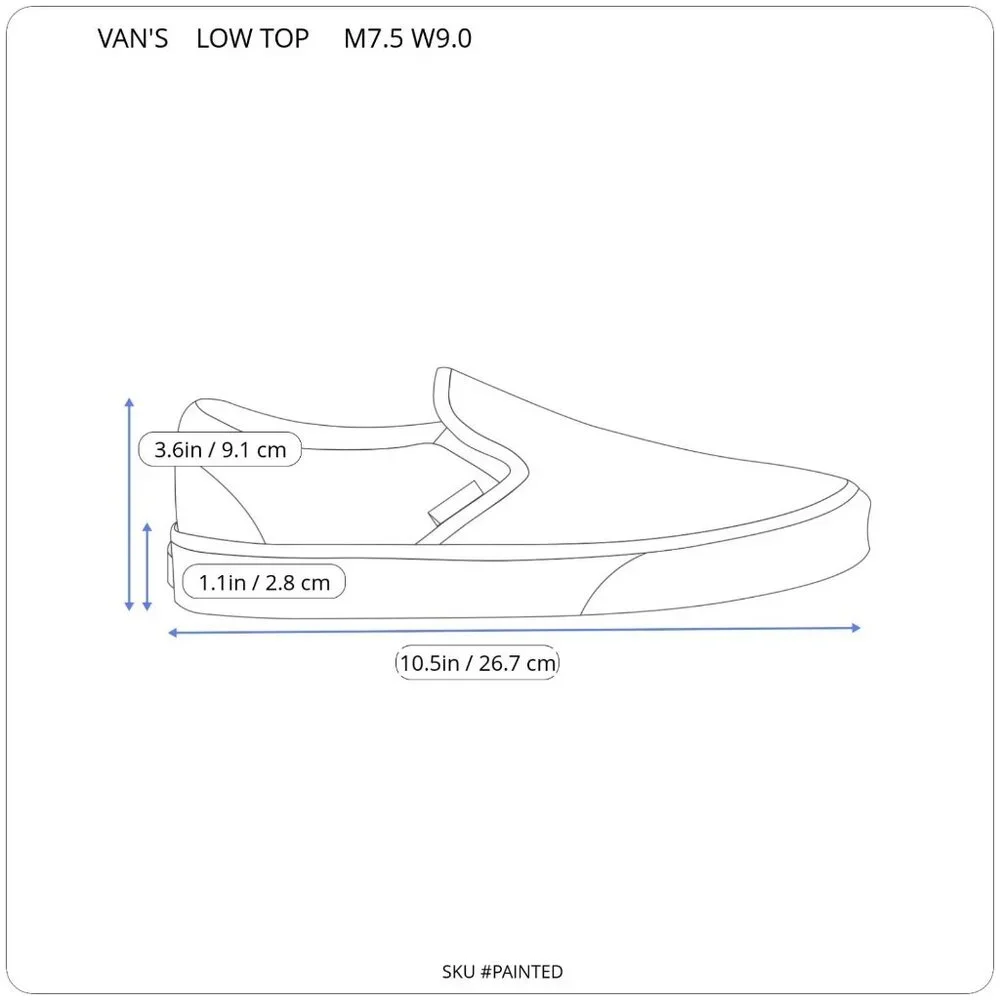 Vans Old Skool Sneakers Unisex M7.5‎ W9 Sage Green Good Custom Hand Painted Art
